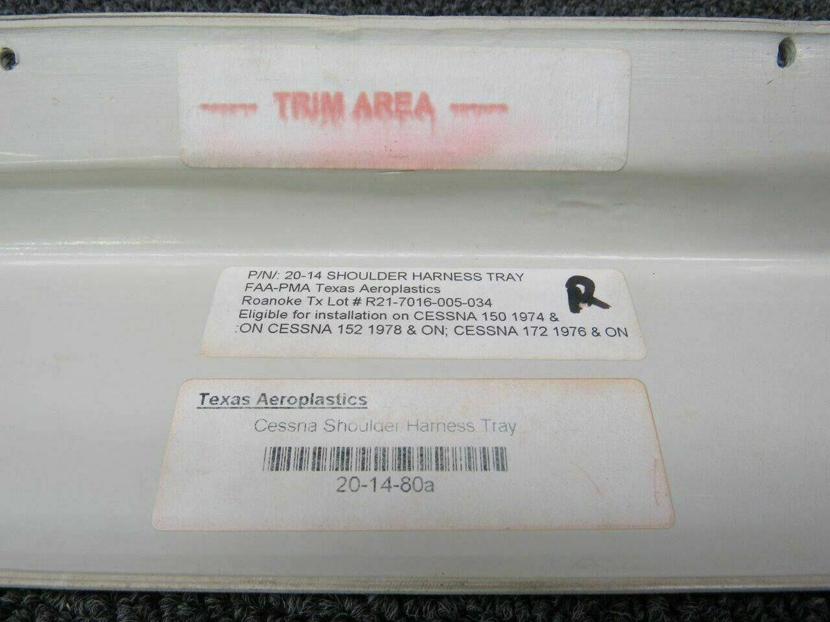 Cessna 20-14 Cessna A185F Texas Aeroplastics Shoulder Harness Tray