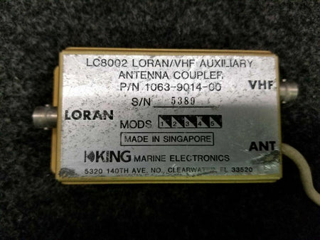 Cessna 172N King Marine Electronics Antenna Coupler P/N 1063-9014-00 S/N 5389