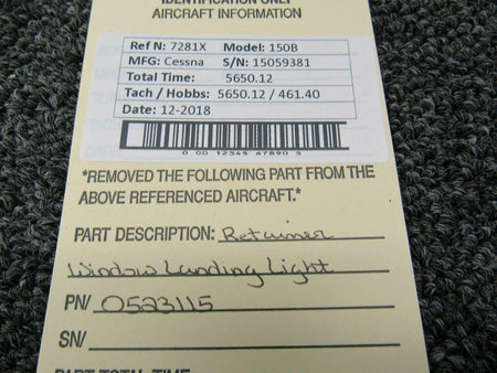 Cessna 0523115 LH Light Cover No Lens