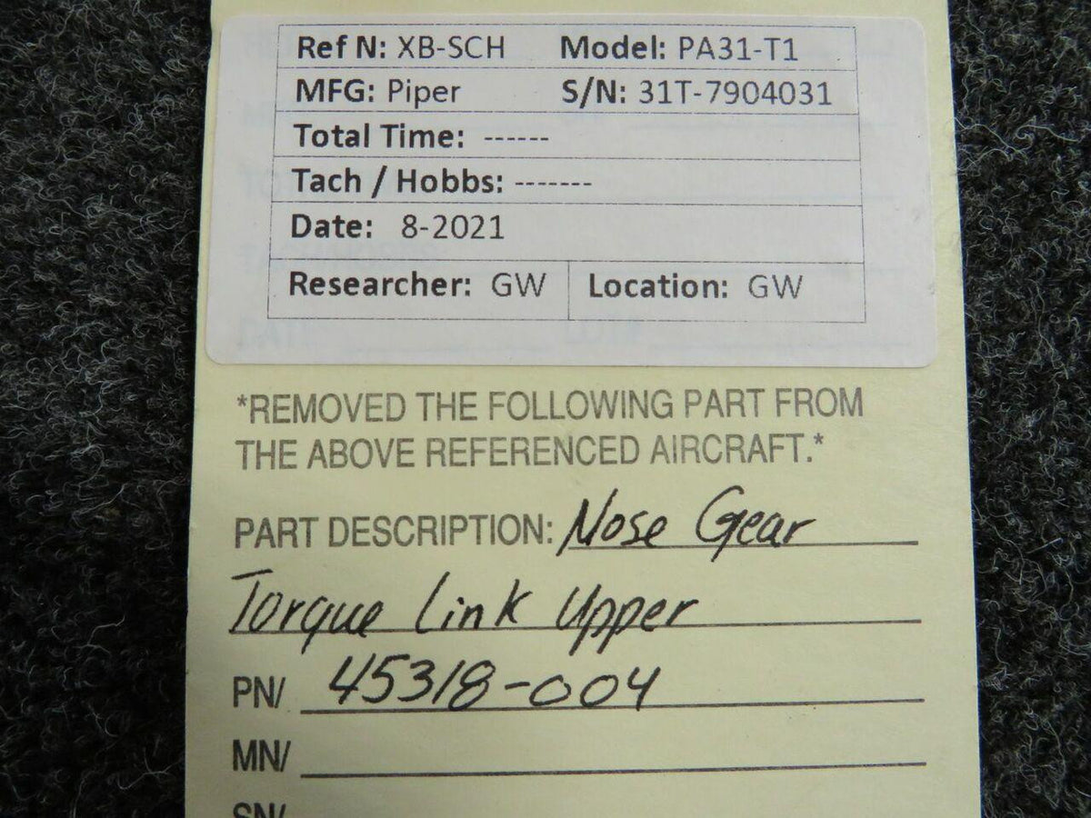 Piper 45318-004 Piper PA-31T Link Assembly Nose Gear Torque Upper