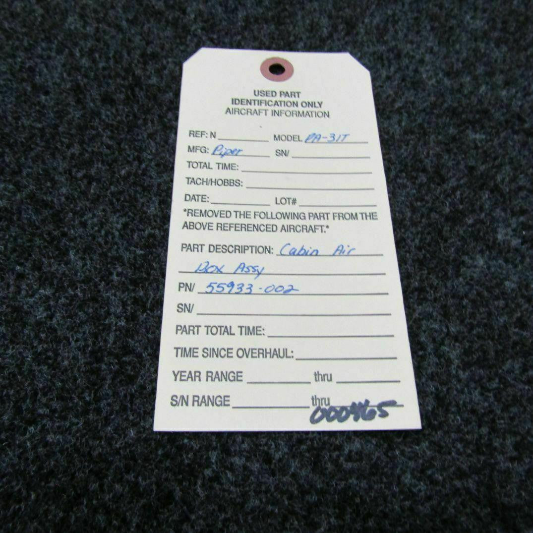 55933-002 Piper PA-31T Cabin Airbox Assembly (C20) BAS Part Sales | Airplane Parts