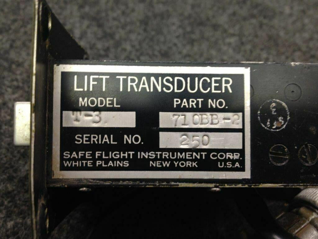 Does Not Apply 710BB-2 Safe Flight T-3 Lift Transducer SA