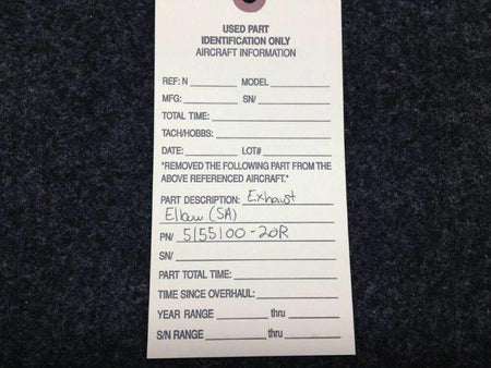 Does Not Apply 5155100-20R Exhaust Elbow W/ Airworthiness Approval Paper SA