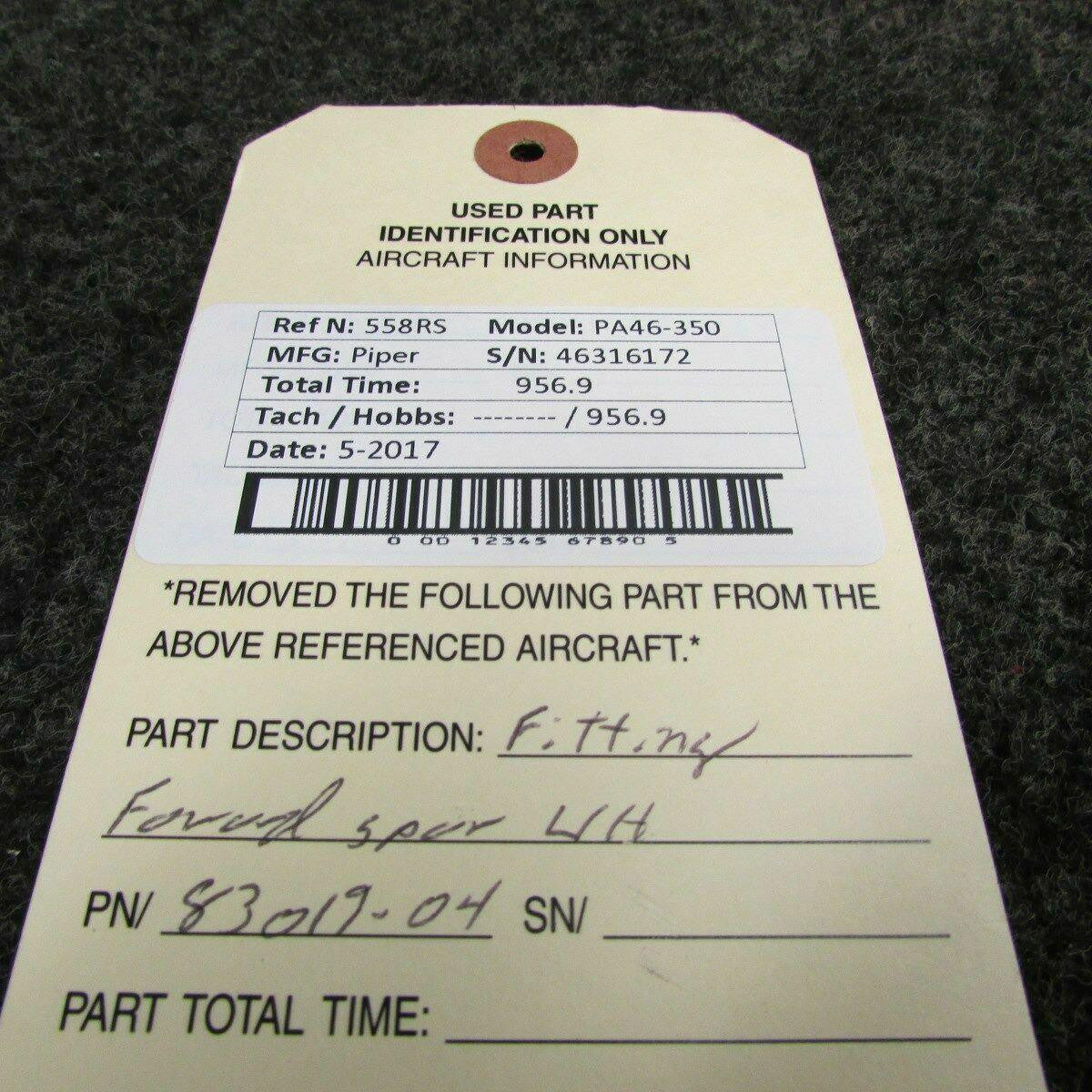 Piper PA46-350 Fitting Forward Spar LHP/N 83019-004