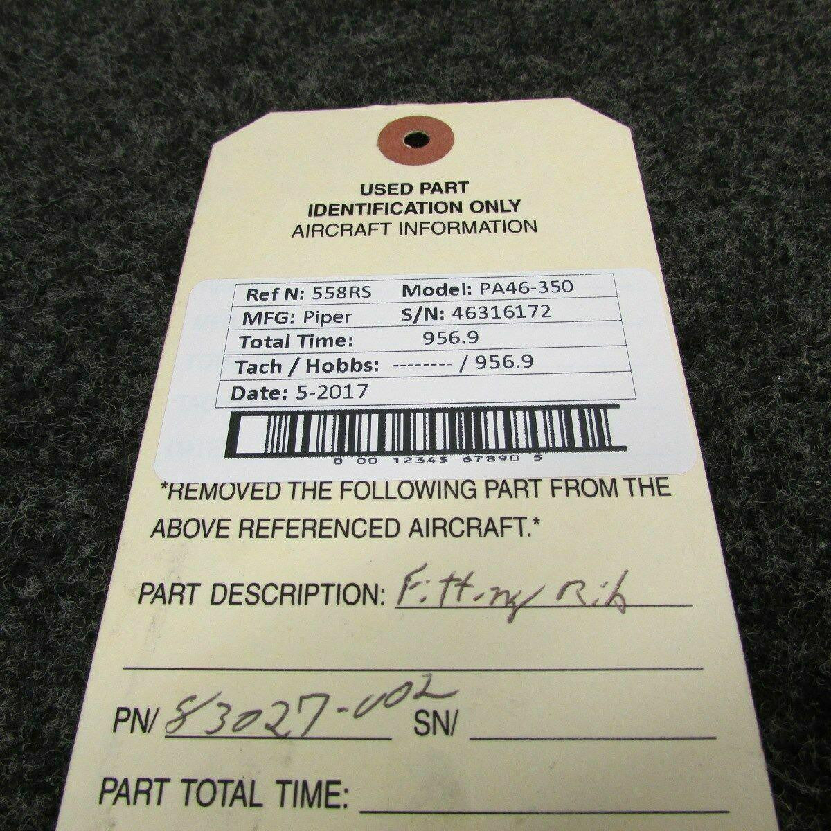 Piper PA46-350 Fitting Rib P/N 83027-002 RM