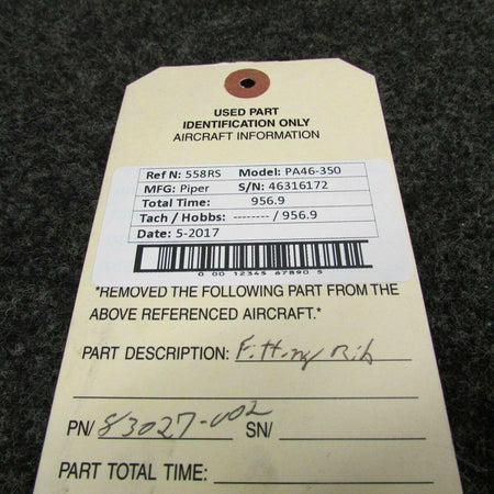 Piper PA46-350 Fitting Rib P/N 83027-002 RM