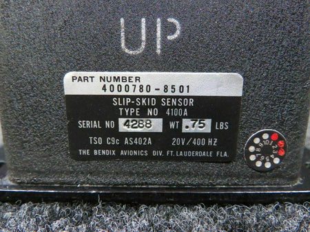 Bendix 4000780-8501 Piper PA-31T Bendix Slip Skid Sensor Type 4100A 20 Volt C20