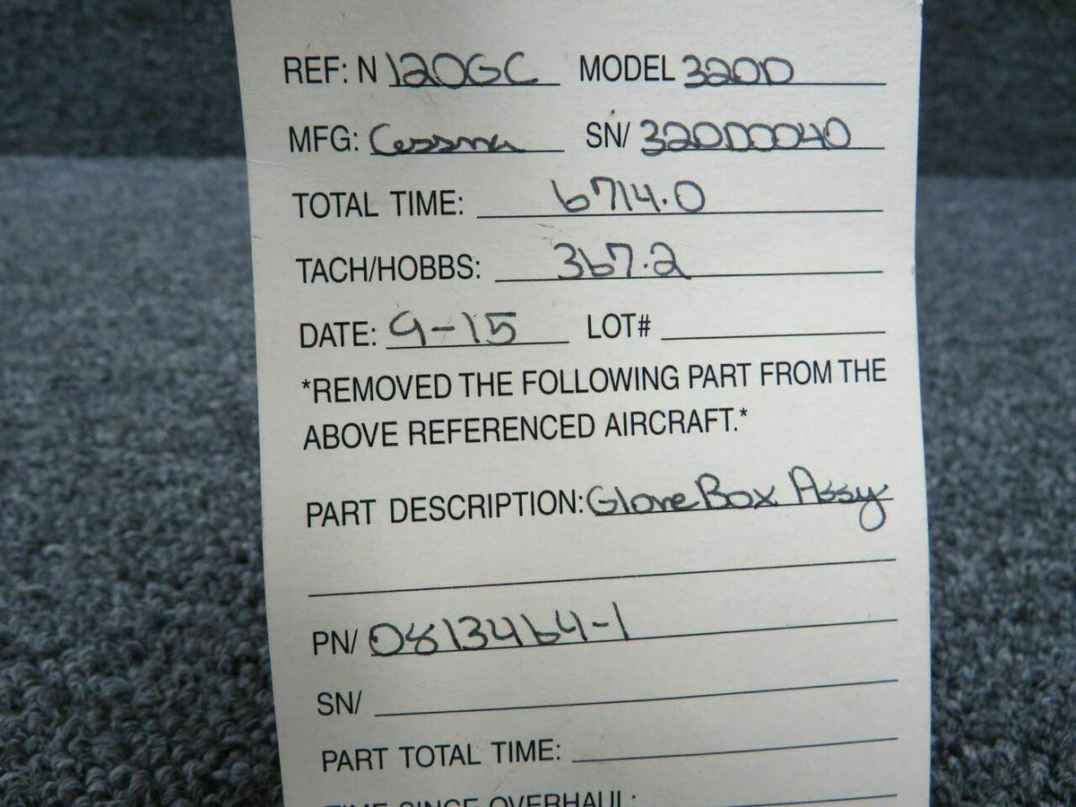 Cessna 0813464-1 Cessna 320D Glove Box Assy