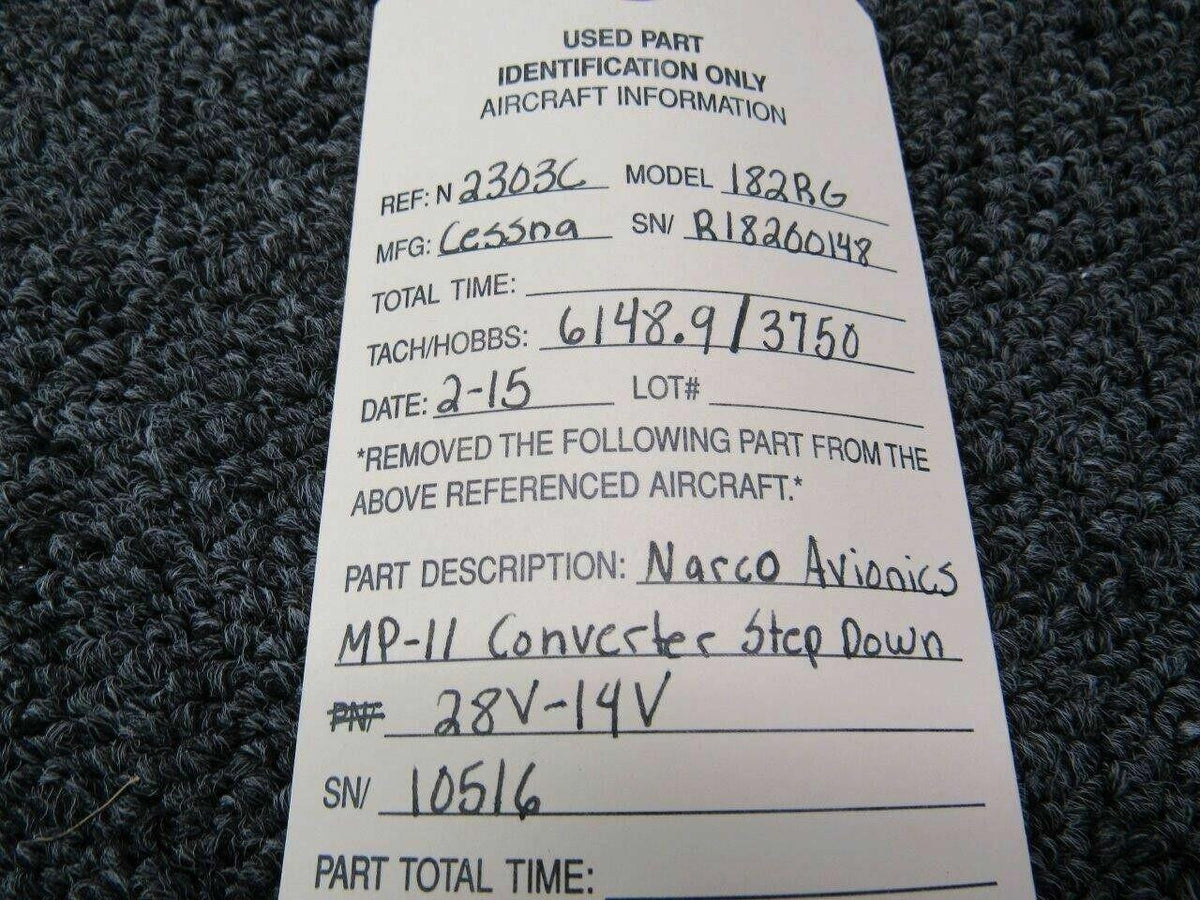 Narco MP-II Cessna 182RG Narco Avionics Converter Volts 14-28