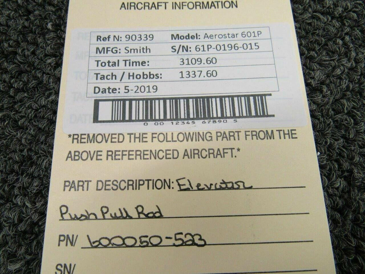 Aerostar 600050-523 Aerostar 601P Elevator Push Pull Rod