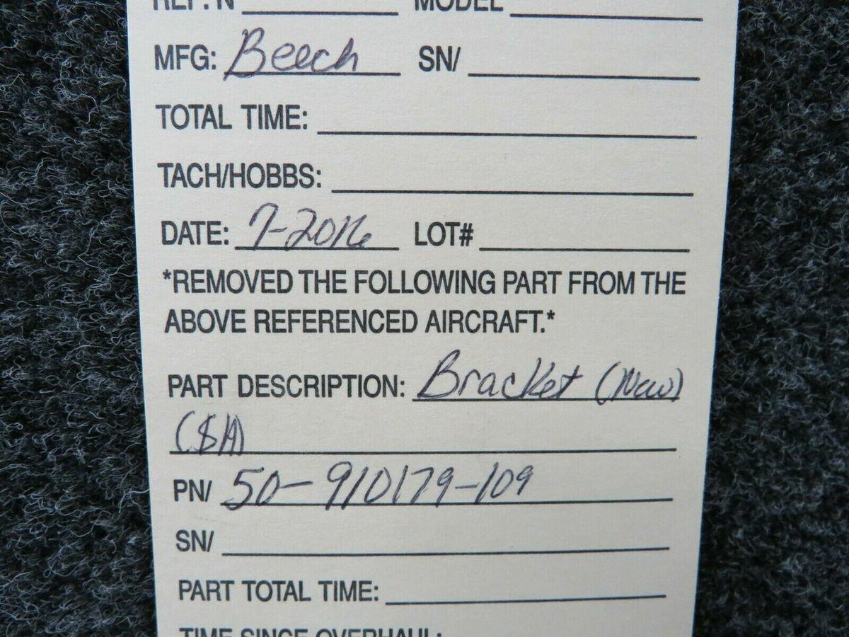 Beechcraft 50-910179-109 Beech Bracket NEW OLD STOCK SA