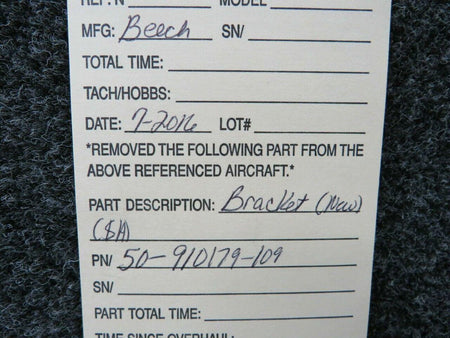 Beechcraft 50-910179-109 Beech Bracket NEW OLD STOCK SA