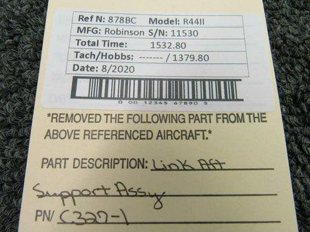 Robinson C327-1 Robinson R44II Link Aft Support Assy