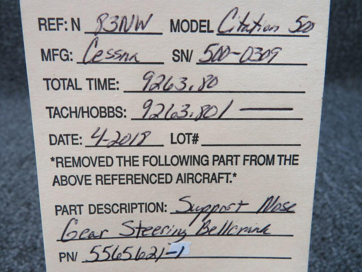 Citation 5565621-1 Cessna Citation 500 Support Nose Gear Steering Bellcrank