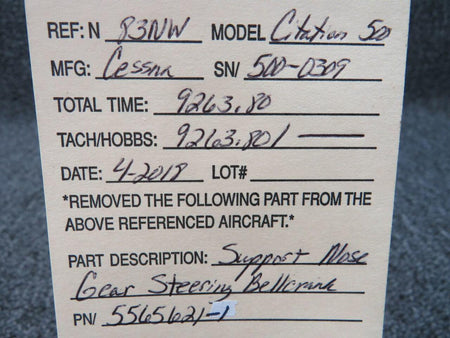 Citation 5565621-1 Cessna Citation 500 Support Nose Gear Steering Bellcrank
