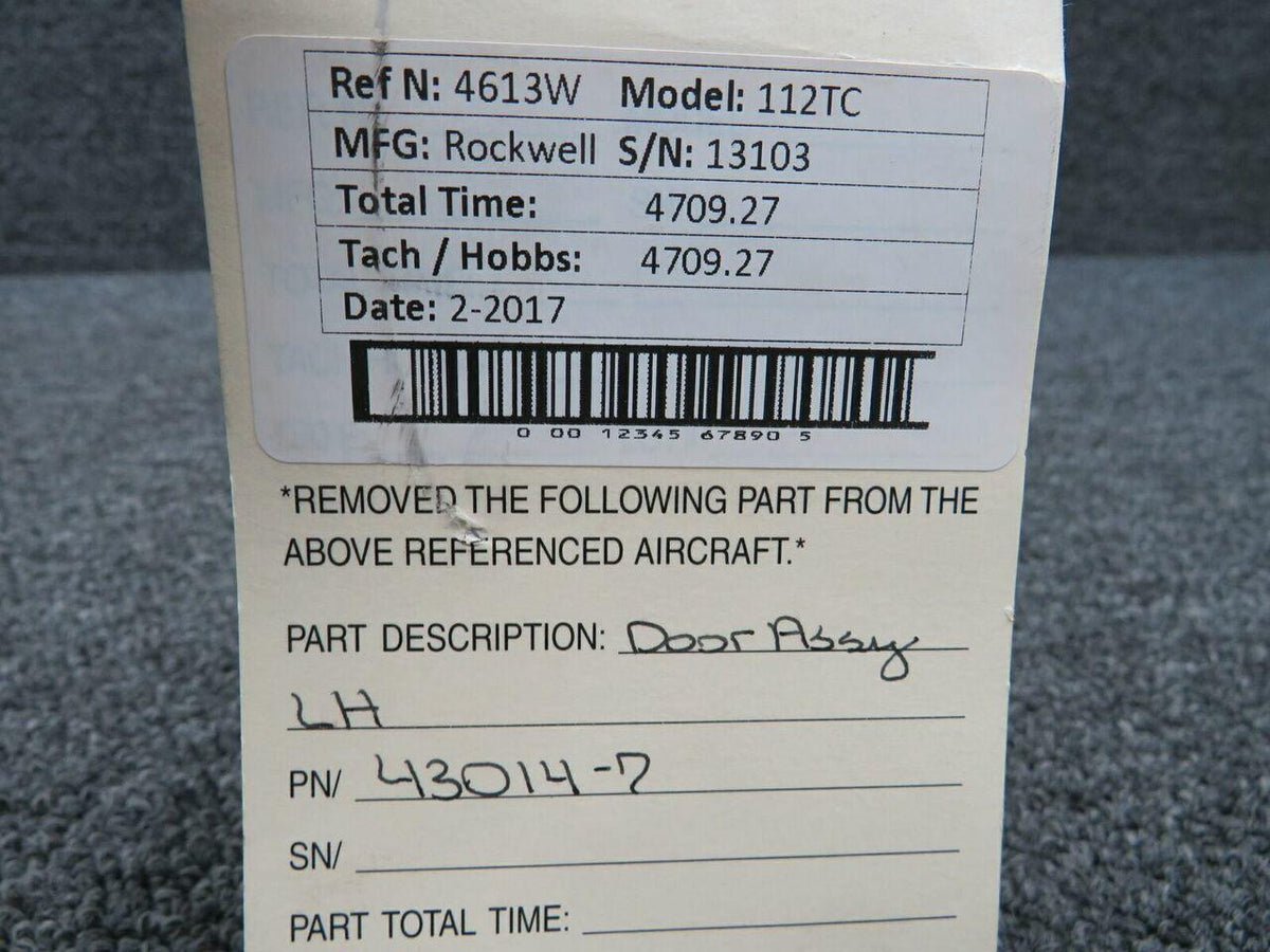 Rockwell 43014-7 Rockwell 112TC Door Assembly LH
