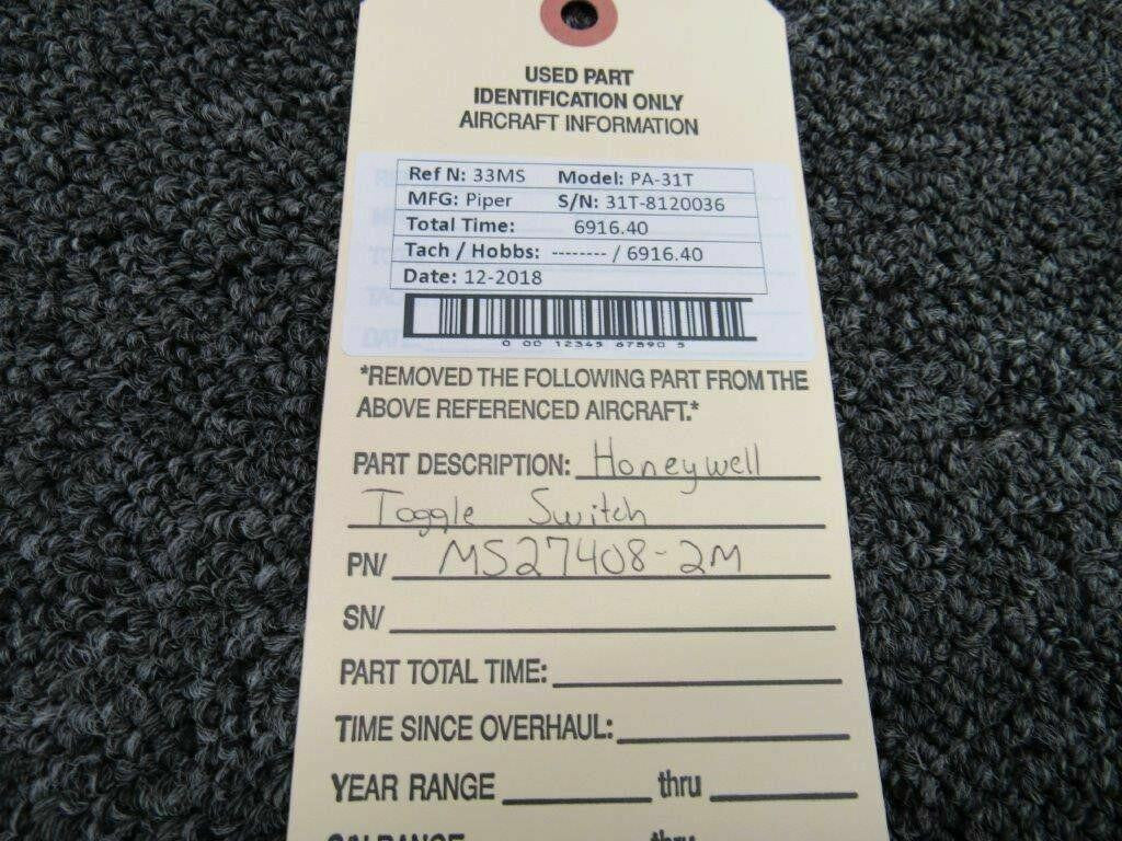 Honeywell MS27408-2M Piper PA31T Honeywell Toggle Switch