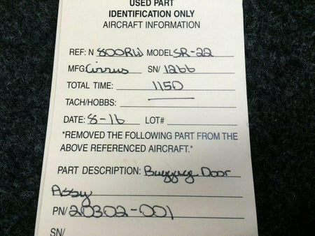 Does Not Apply 20302-001 Cirrus SR22 Baggage Door Assy