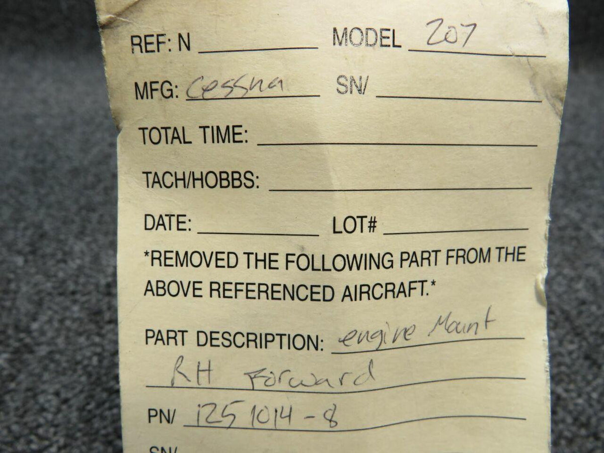 1251014-8 Cessna 207 Engine Mount FWD RH BAS Part Sales | Airplane Parts
