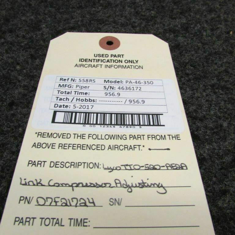 Lycoming 07F21724 Piper PA46-350 Lycoming TIO-540-AE2A Compressor Adjusting Link
