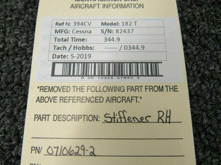 Cessna 07106329-2 Cessna 182T Stiffener RH