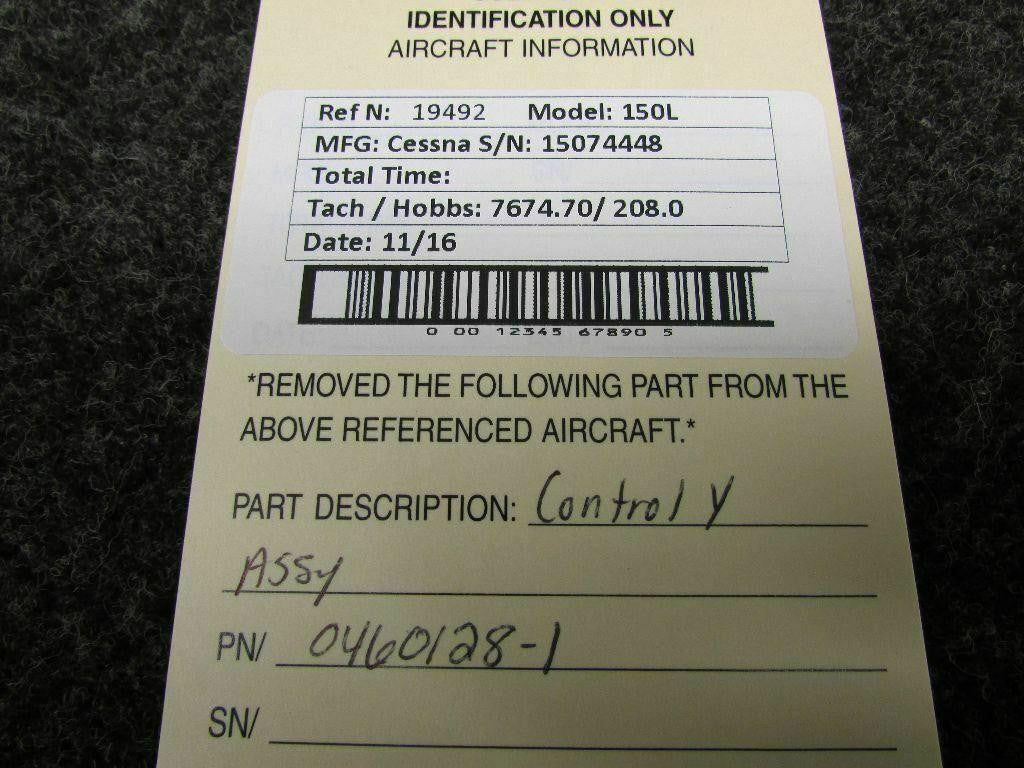 Cessna 0460128-1 Cessna 150L Control Y Assy