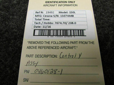 Cessna 0460128-1 Cessna 150L Control Y Assy