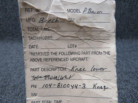 Beechcraft 104-810044-3 Beech Baron 58P Knee Lower Service kit 58-8003-1S