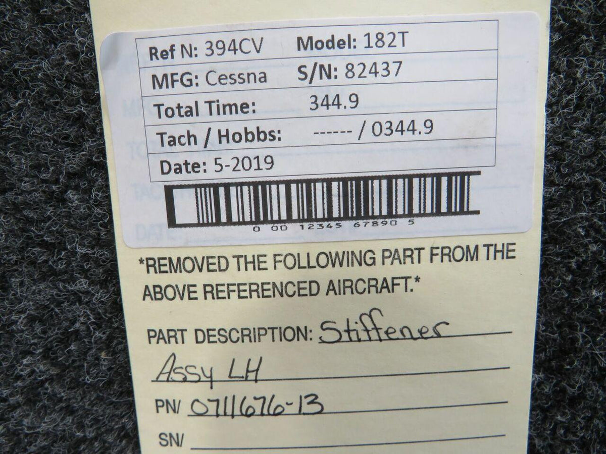 Cessna 0711676-13 Cessna 182T Stiffener Assembly LH