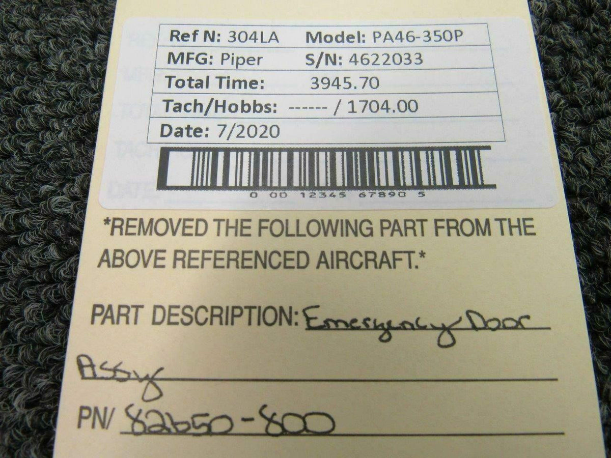 Piper 82650-800 Piper PA46-350P Emergency Door Assy