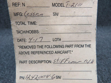 Cessna 1242008-6 Cessna T210 Stiffener RH