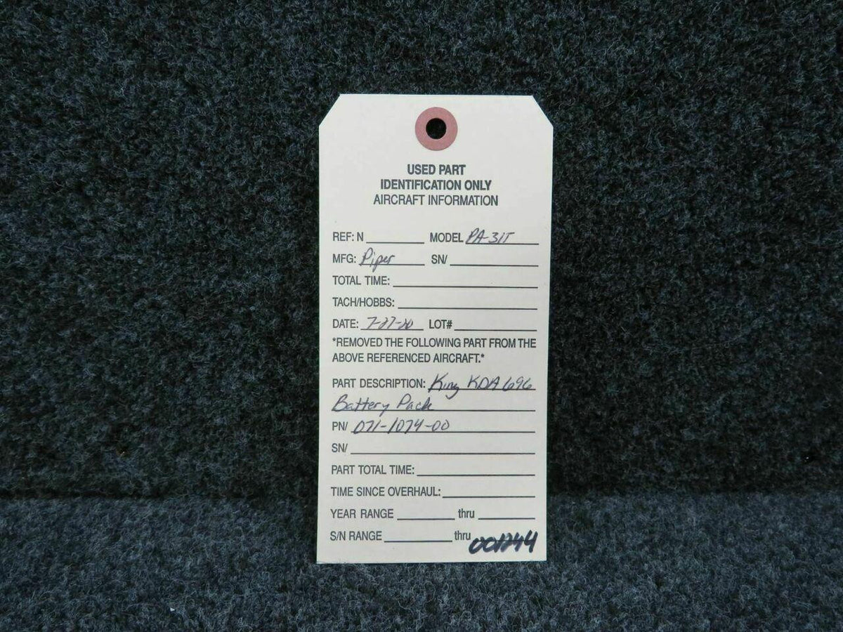 King Radio 071-107400 King Radio KDA-696 Battery Pack C20