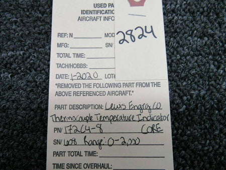 Does Not Apply 172C4-8 Lewis Engrg Co Thermocouple Temperature Indicator CORE