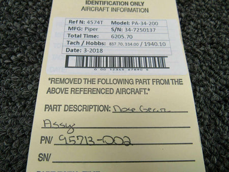 Piper 95713-002 Piper PA34-200 Nose Gear Assy SPF