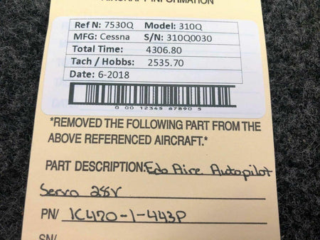 Edo-Aire 1C470-1-443P Cessna 310Q Edo Aire Autopilot Servo Volts 28