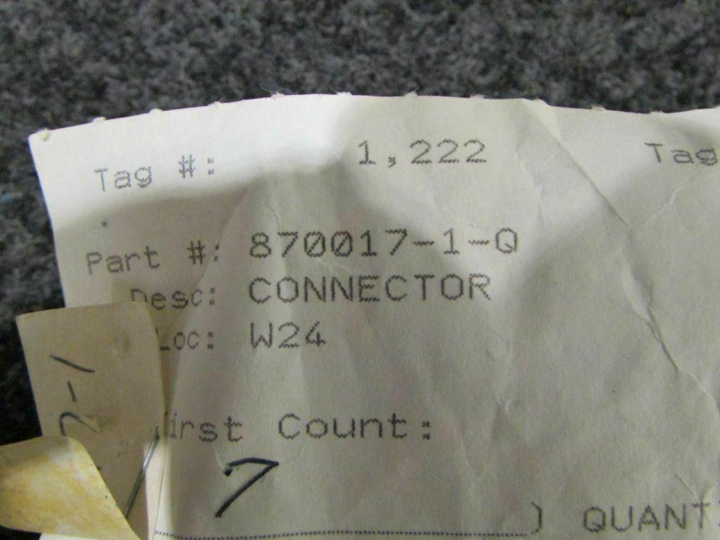 870017-1 Connector Assembly  (NEW OLD STOCK) (SA) BAS Part Sales | Airplane Parts