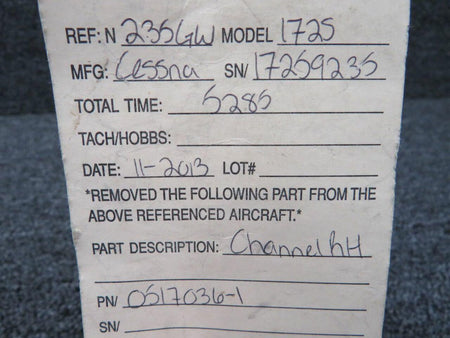 Cessna 0517036-1 Cessna 172S Channel RH
