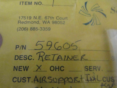 Does Not Apply Retainer NEW P/N59605 SA