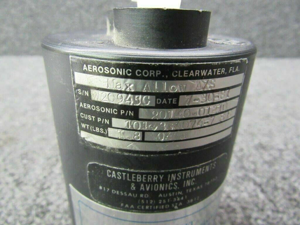 Beechcraft 101-384074-7/ W20945G Beech Max Allow Air Speed Indicator SA