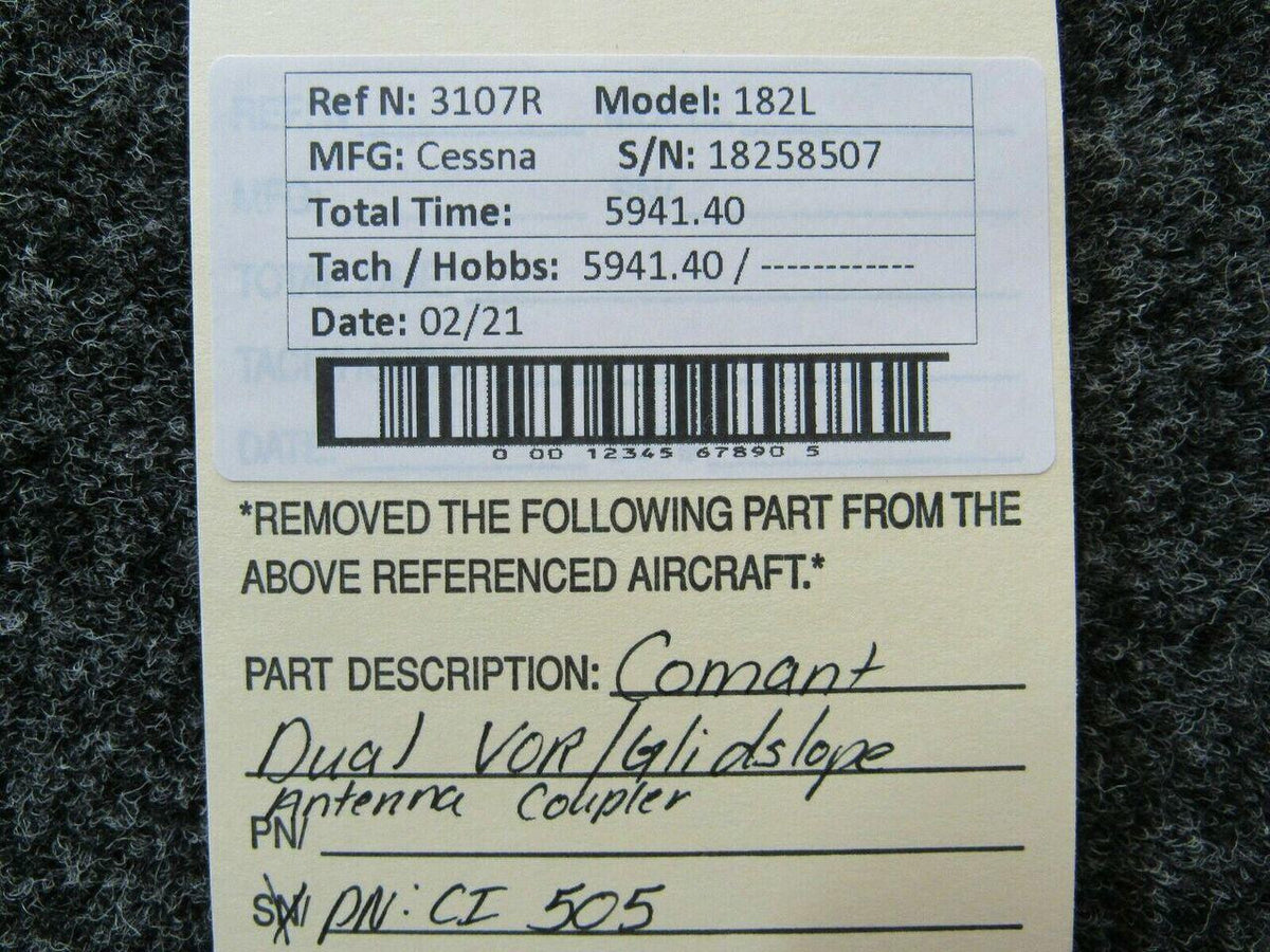 Comant CI505 Cessna 182L Comant Dual VOR / Glide Slope Coupler Antenna