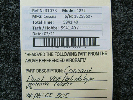 Comant CI505 Cessna 182L Comant Dual VOR / Glide Slope Coupler Antenna