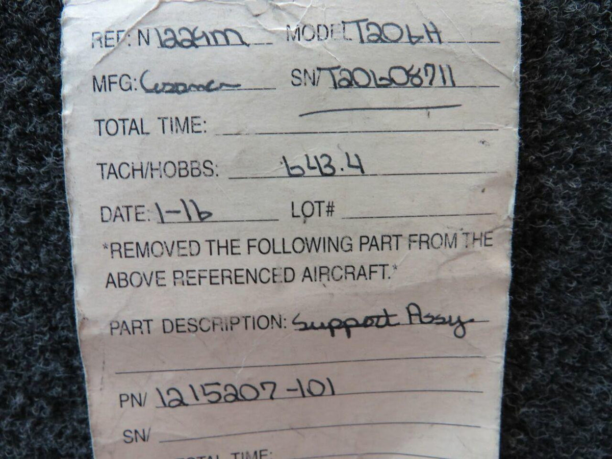 Cessna 1215207-101 Cessna T206H Support Assembly