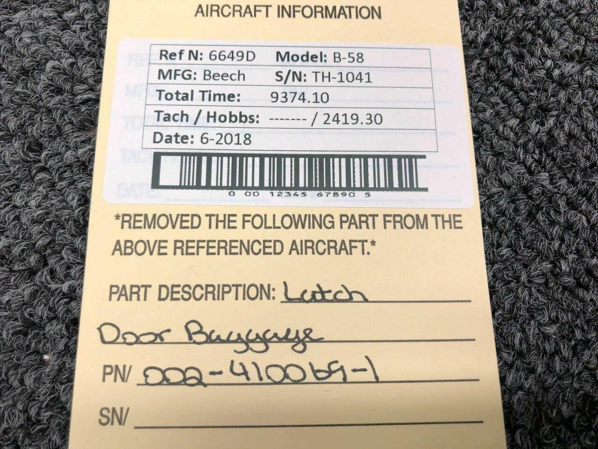 Beechcraft 002-410069-1 Beech B58 Latch Door Baggage