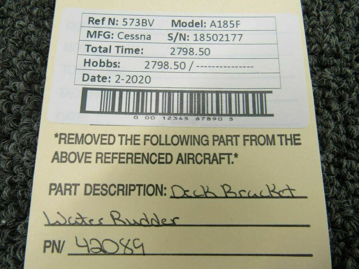 EDo-Floats 42089 Cessna A185F Edo-Floats 597-2790 Deck Bracket Water Rudder Mount