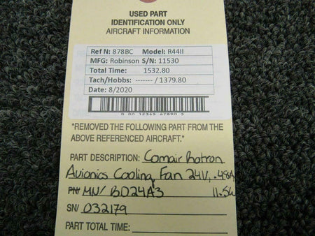 Does Not Apply BD24A3 Robinson R44II Comair Roton Avionics Cooling Fan Volts 24