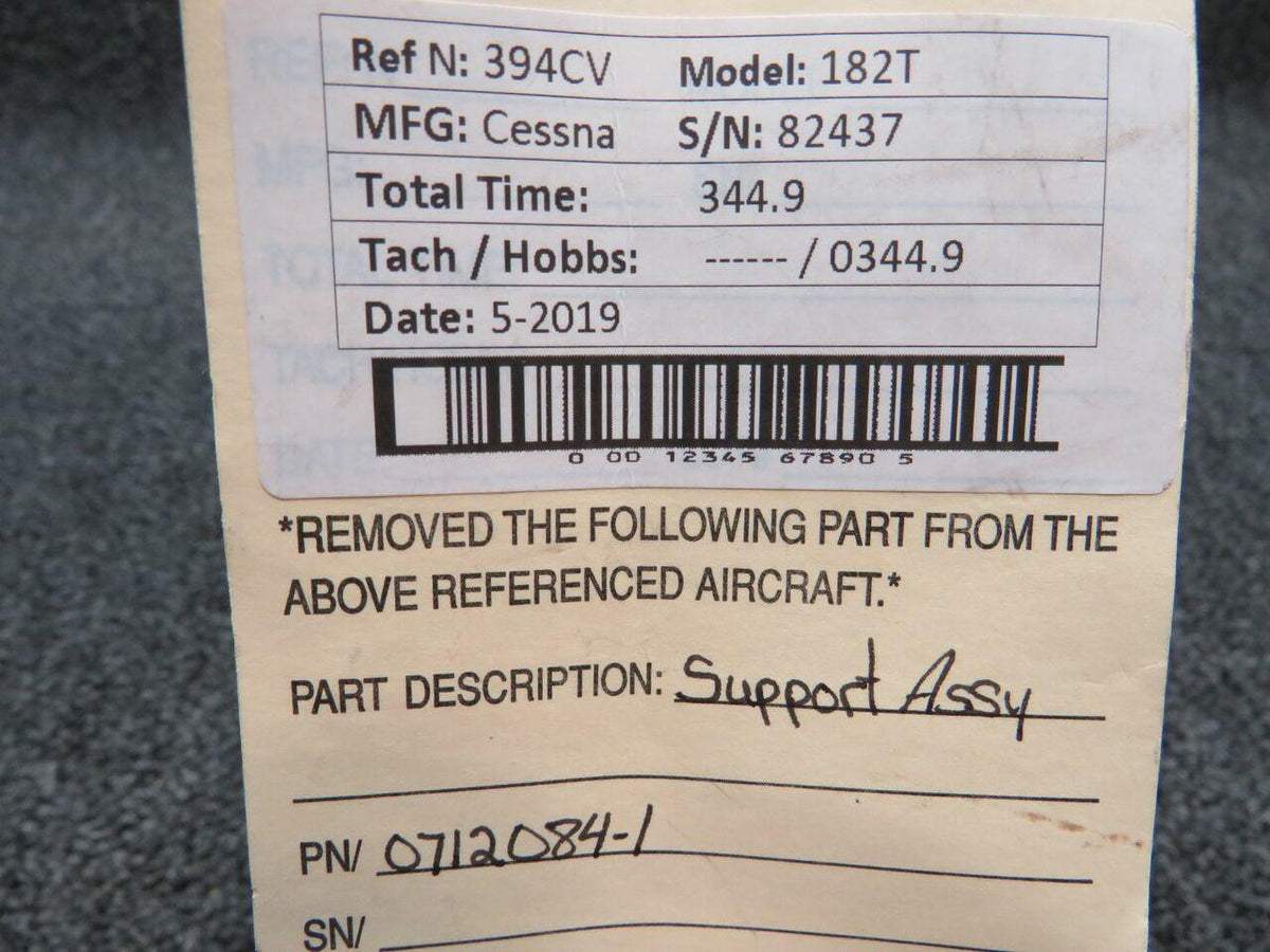 Cessna 0712084-1 Cessna 182T Support Assembly