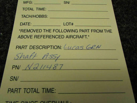 Does Not Apply Lucas GRN Shaft Assy P/N N211487 SA