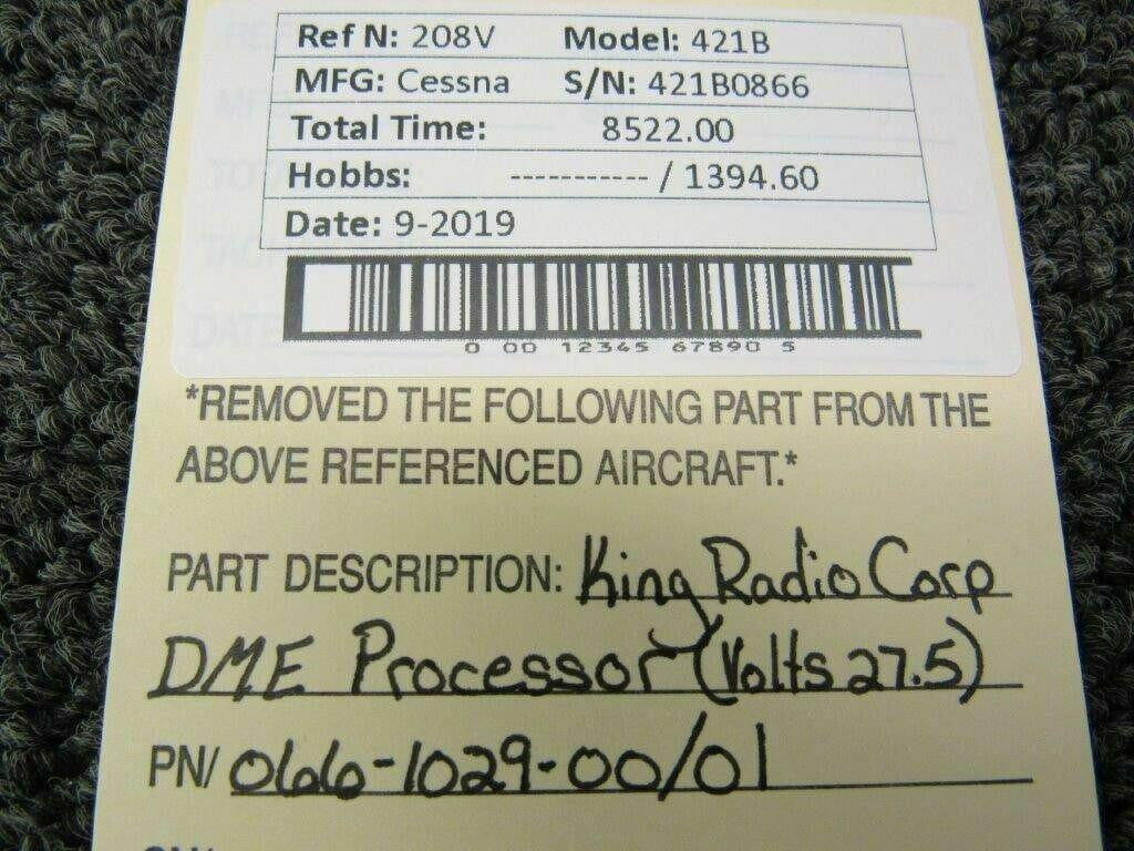 King Radio Corp 066-1029-00 MN DME 65 Cessna 421B King Radio Corp DME Processor V 14-28