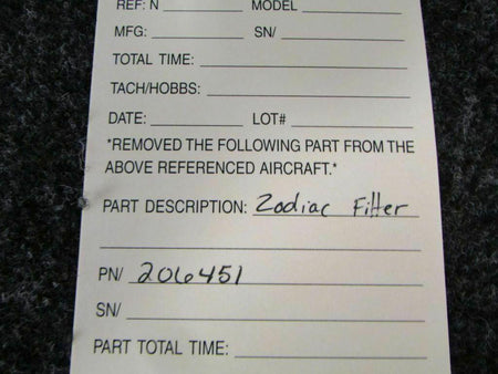 Does Not Apply 206451 Zodiac Filter Assembly NEW SA