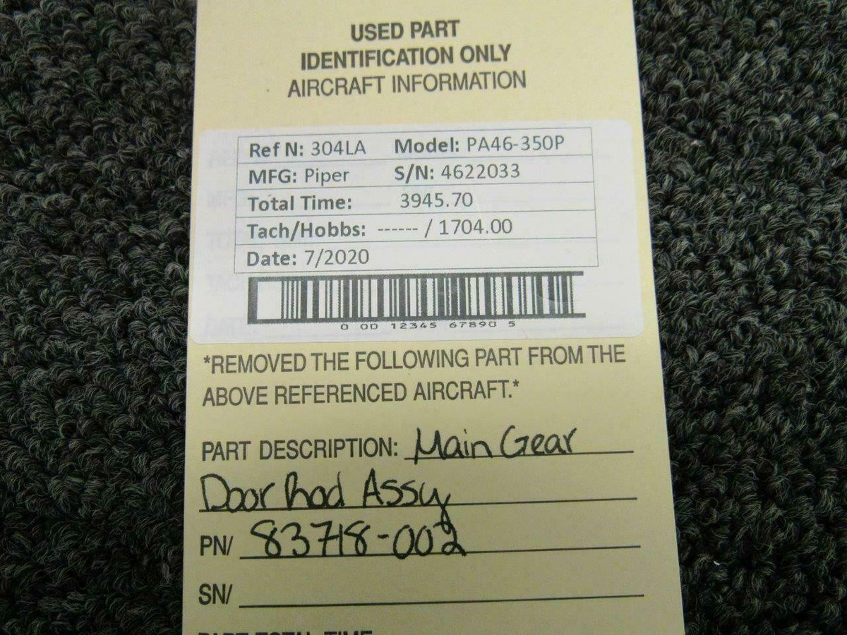 Piper 83718-002 Piper PA46 Main Gear Door Rod Assy